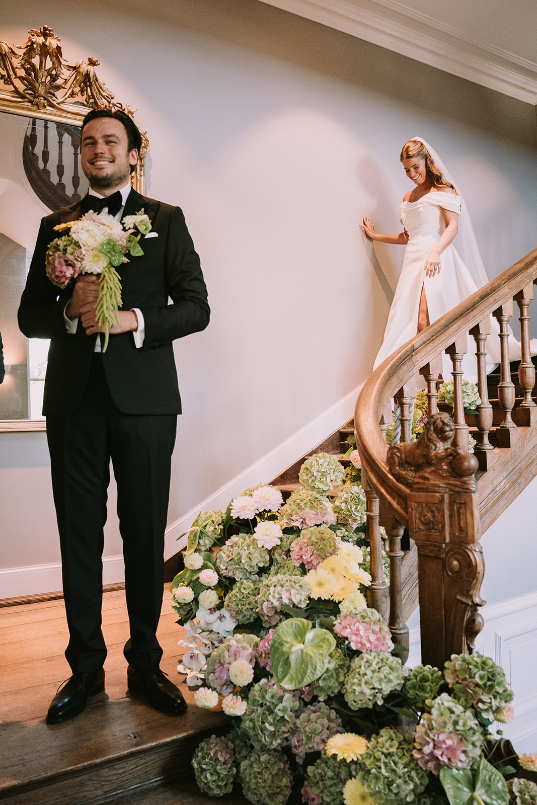 First look at a beautiful staircase in a castle