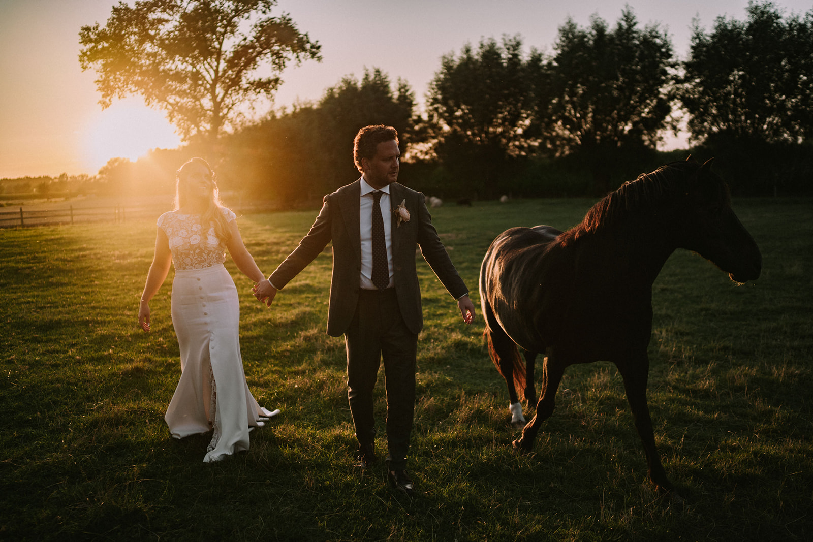 Golden hour shoot met paarden